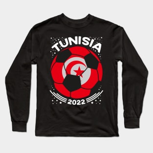 Tunisia Flag Soccer Football Team Long Sleeve T-Shirt